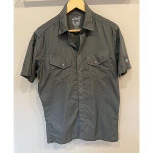 Kuhl Men's Mountain Grown Button Up Short Sleeve Shirt Medium Utility Outdoors